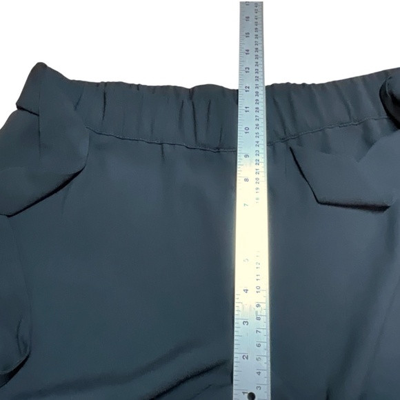 INC INTERNATIONAL CONCEPTS Black Wide Leg Tie Front Pull On Cropped Pants Sz L - Picture 7 of 10